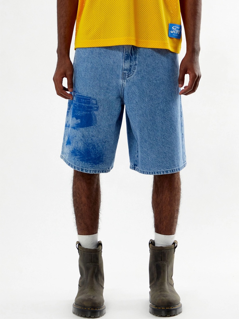 FORD Bronco Baggy Jean Shorts size 34